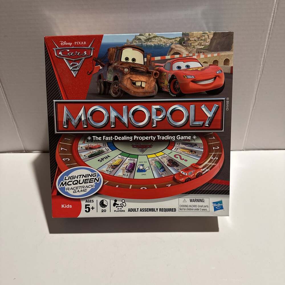 Monopoly Disney Pixar Cars 2 Lightning McQueen